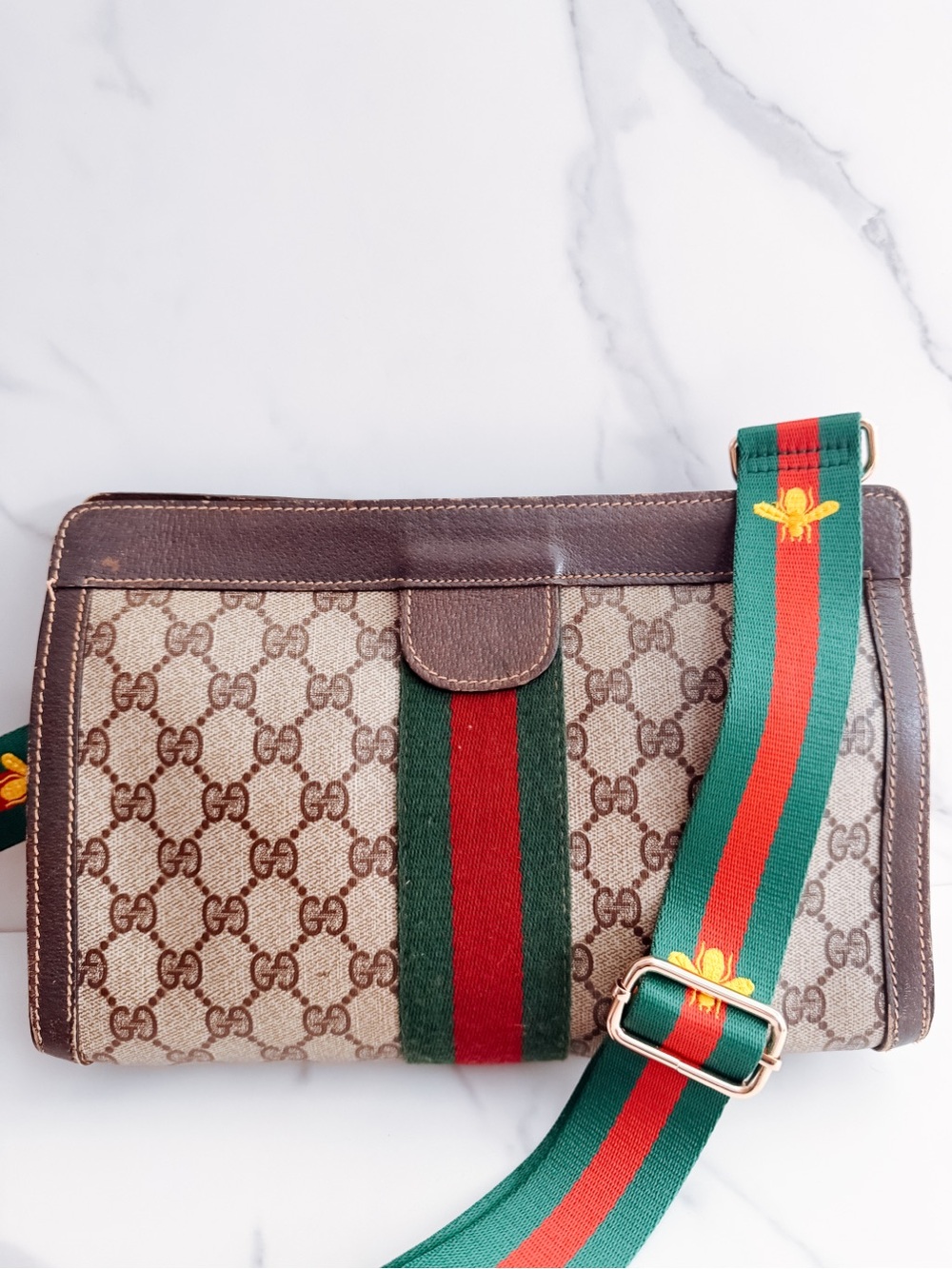 GUCCI GG Ophidia Sherry line clutch as crossbody bag ❤️💚 - Picture 10 of 12